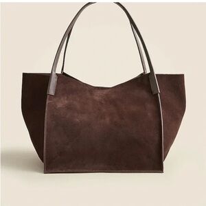 J. Crew Brown Suede Tote Bag